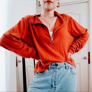 Orange Quarter Zip